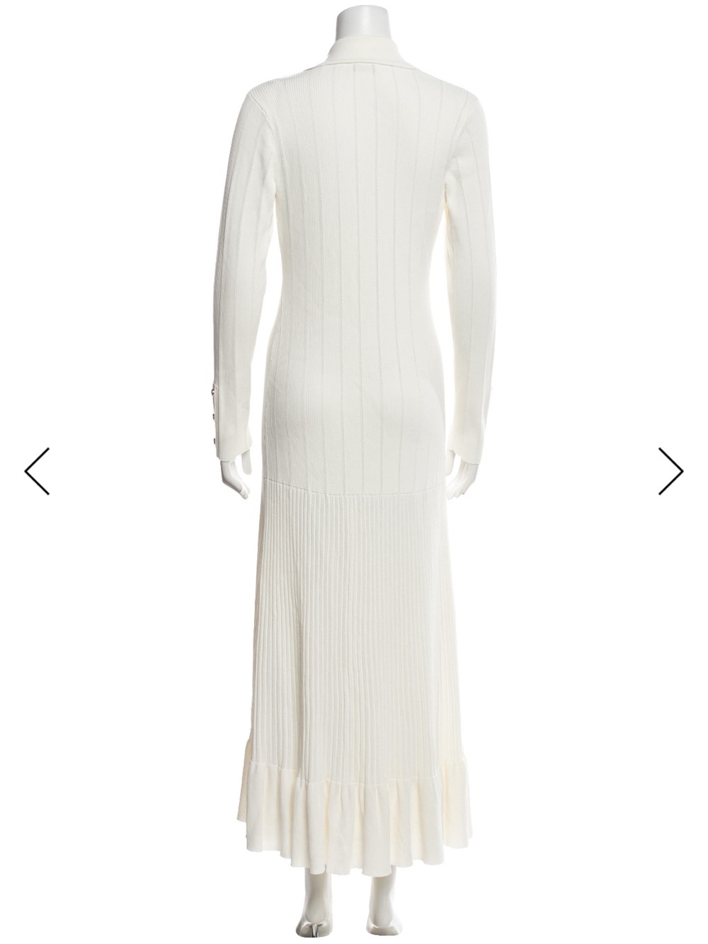 Sandro Cream White Maxi Knit Dress - Picture 3 of 7